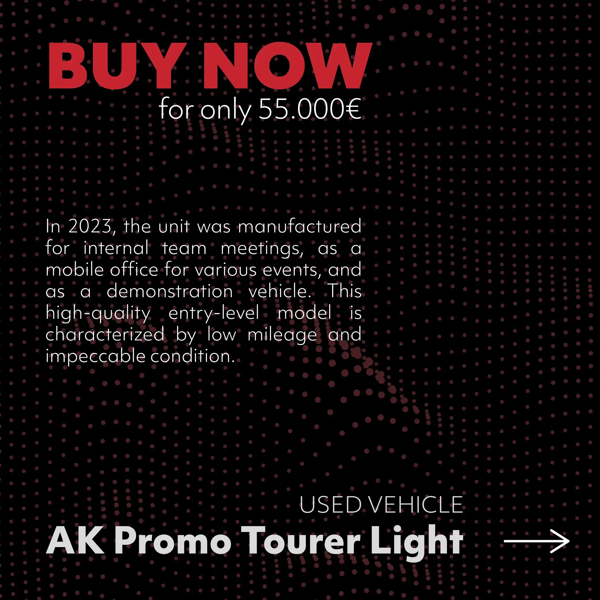 Buy Now Post für den AK Promotourer Light