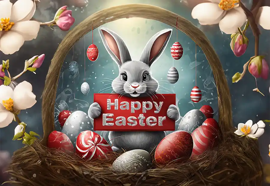 Fröhliche Ostern Post für Social Media