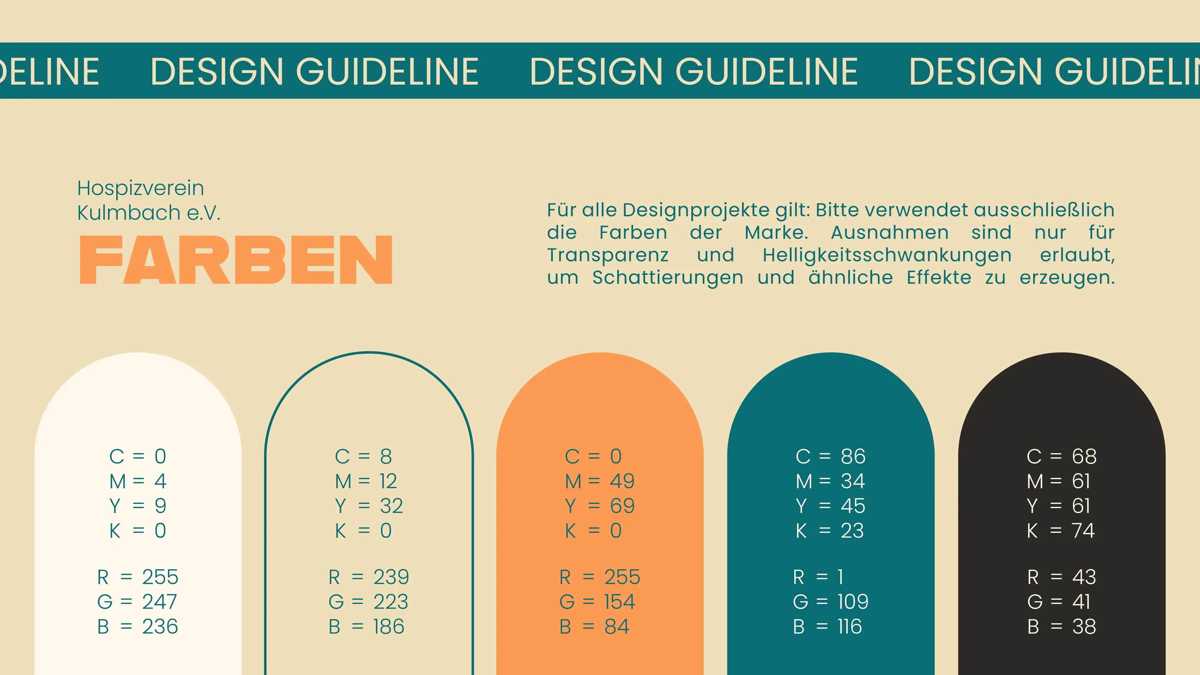 Design Guidlines für die Farben