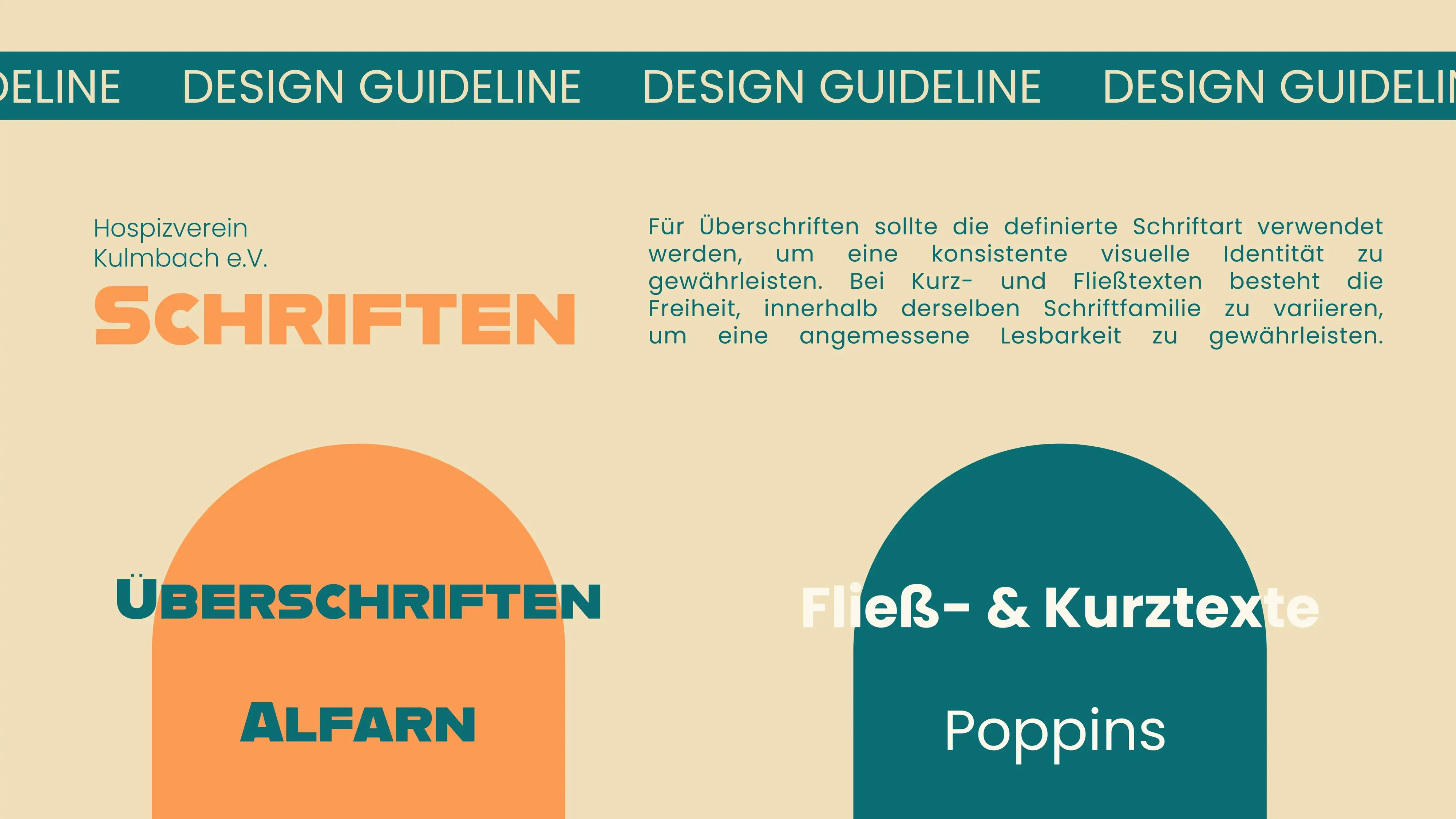 Design Guidlines für die Schriftarten