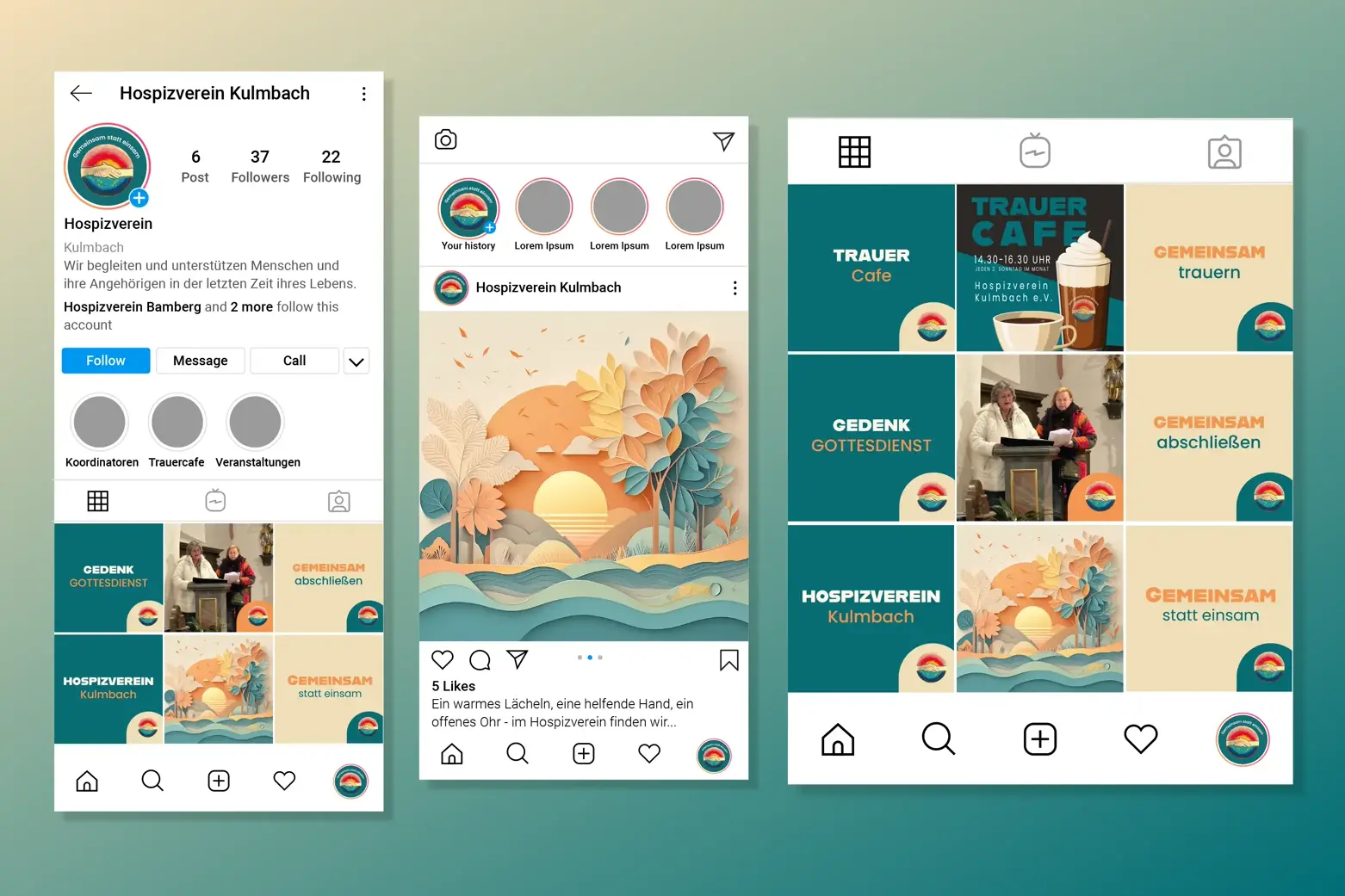 Social Media Account für den Hospizverein Kulmbach
